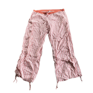 Victoria’s Secret Pink Coral Plaid Lounge Pajama Pants SIZE L